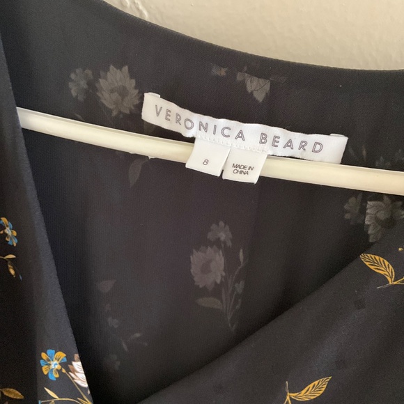 VERONICA BEARD  Avanti Floral Geo Jacquard Print Silk Blend Blouse - Picture 7 of 7